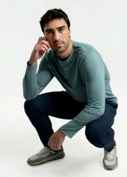 LOLE Performance Wool Long Sleeve - Beryl Blue -Outlet LOLE Store LSM0165 BB41 7 1900x