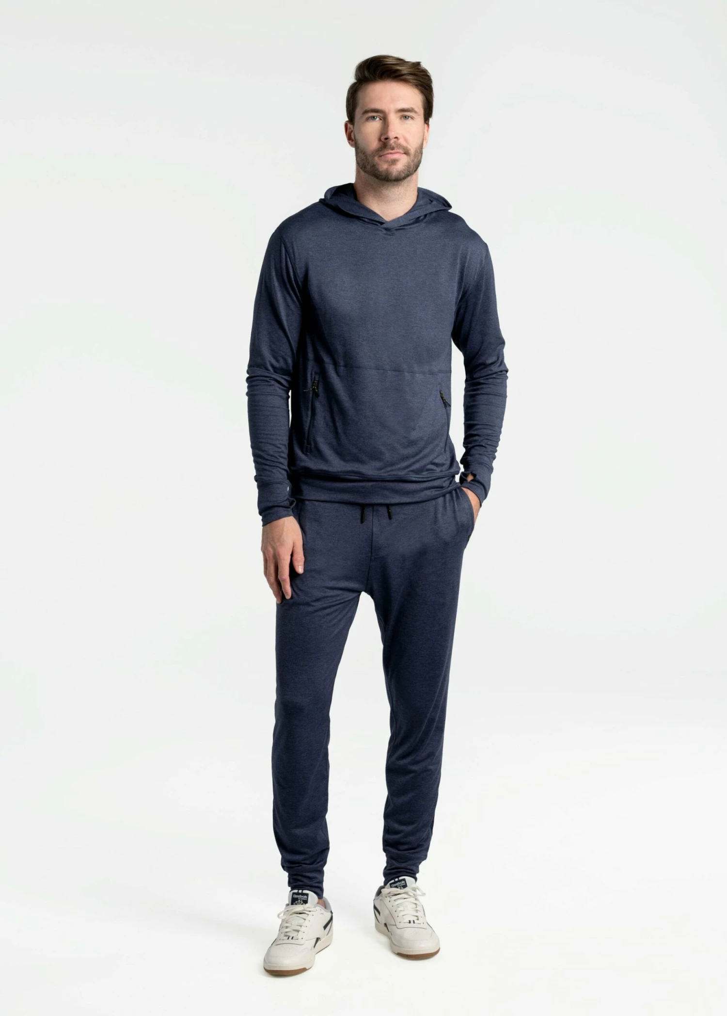 LOLE Riley Pullover Hoodie - Navy 4 LOLE Riley Pullover Hoodie - Navy - Image 2