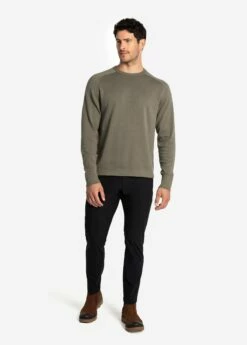 LOLE On Repeat Organic Cotton Sweater - Desert Green -Outlet LOLE Store LSM0195 V799 5 1900x