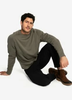 LOLE On Repeat Organic Cotton Sweater - Desert Green -Outlet LOLE Store LSM0195 V799 7 1900x