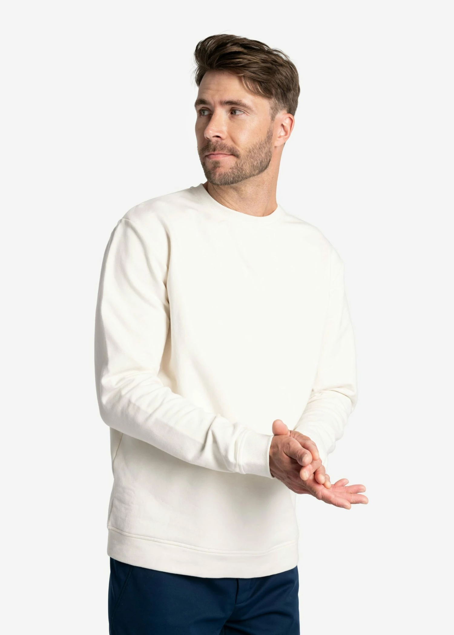 LOLE Easy Crew Neck Pullover - Cream 4 LOLE Easy Crew Neck Pullover - Cream - Image 2
