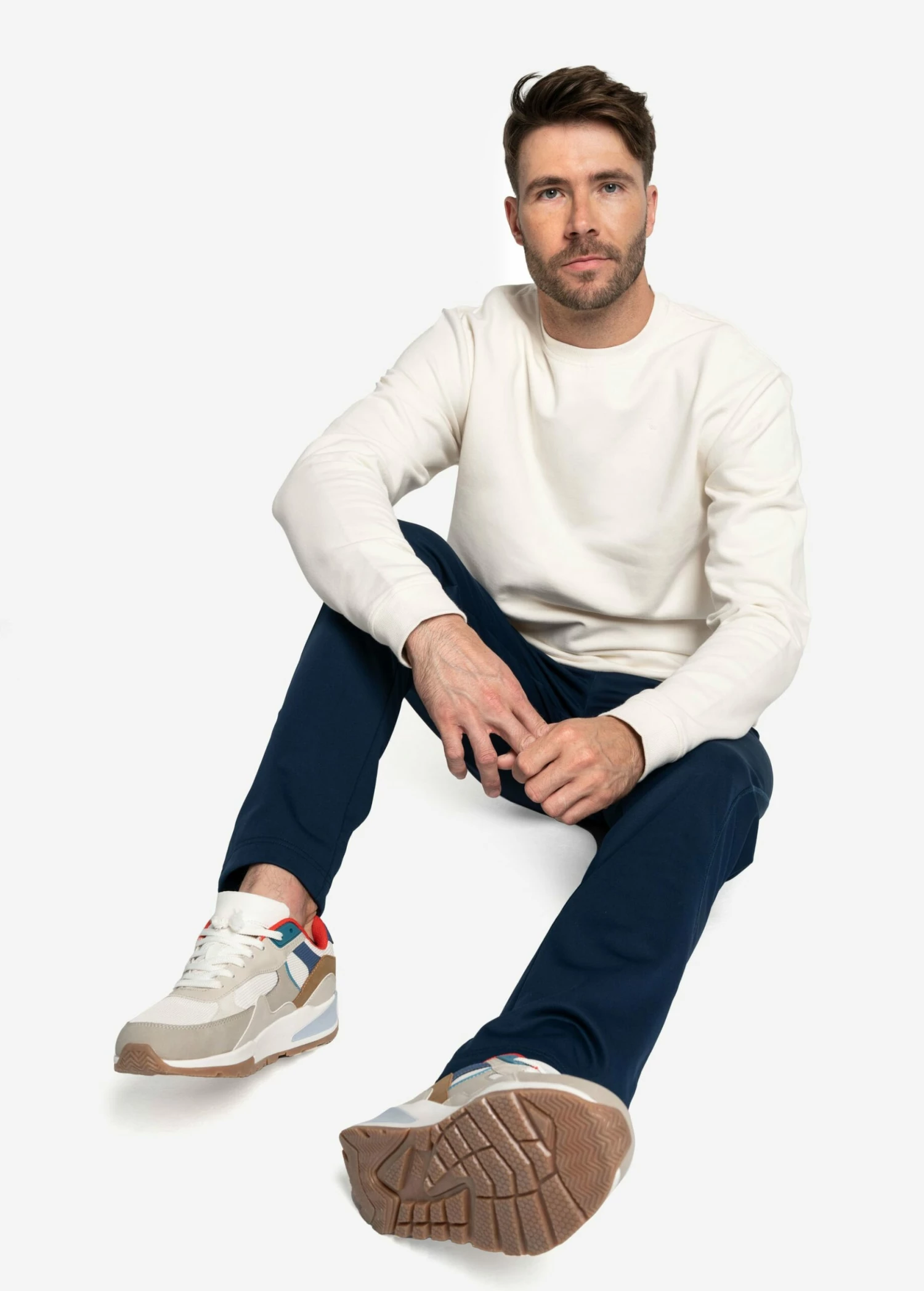 LOLE Easy Crew Neck Pullover - Cream 7 LOLE Easy Crew Neck Pullover - Cream - Image 5