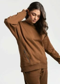 LOLE Essential Organic Pullover - Black Walnut -Outlet LOLE Store LSU0002 C207 2 1900x