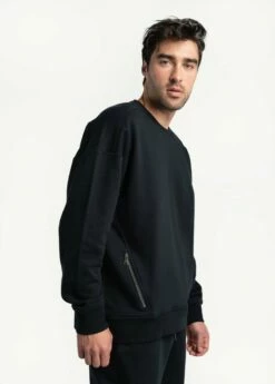 LOLE Essential Organic Pullover - Black -Outlet LOLE Store LSU0002 N415 5 1900x