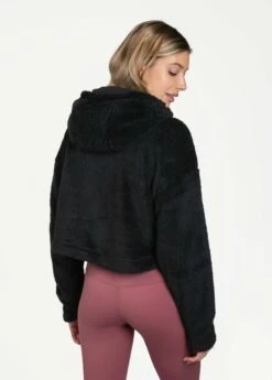 LOLE Yanali Fleece Cropped Hoodie - Black -Outlet LOLE Store LSW4209 N415 3 1900x
