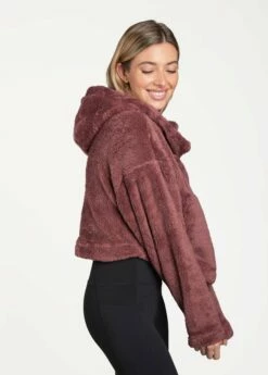 LOLE Yanali Fleece Cropped Hoodie - Thistle -Outlet LOLE Store LSW4209 P706 2 1900x