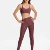 LOLE Half Moon Leggings - Plum Heather