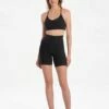 LOLE Half Moon Biker Shorts - Black Heather -Outlet LOLE Store LSW4236 N134 1 1900x