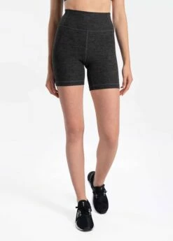 LOLE Half Moon Biker Shorts - Black Heather -Outlet LOLE Store LSW4236 N134 2 1900x