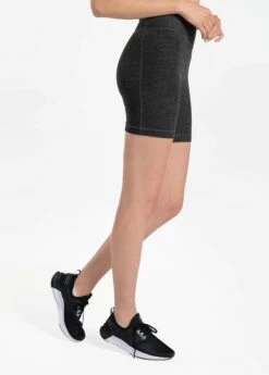 LOLE Half Moon Biker Shorts - Black Heather -Outlet LOLE Store LSW4236 N134 4 1900x