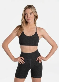 LOLE Half Moon Bra - Black Heather