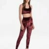 LOLE Burst Velvet Ankle Leggings - Plum