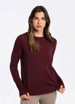 LOLE Performance Wool Long Sleeve - Plum