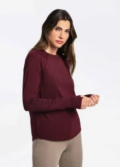 LOLE Performance Wool Long Sleeve - Plum -Outlet LOLE Store LSW4262 P708 4 1900x