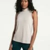 LOLE Downtown Sleeveless Mock Neck Top - Abalone Heather
