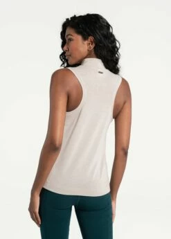 LOLE Downtown Sleeveless Mock Neck Top - Abalone Heather -Outlet LOLE Store LSW4271 W435 2 1900x