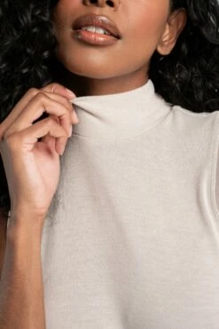 LOLE Downtown Sleeveless Mock Neck Top - Abalone Heather -Outlet LOLE Store LSW4271 W435 6 1900x