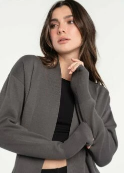 LOLE Organic Cotton Cardigan - Magnet -Outlet LOLE Store LSW4288 BB04 8 1900x