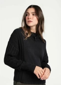 LOLE Vanier Funnel-neck Pullover Sweater - Black