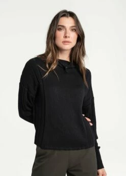 LOLE Vanier Funnel-neck Pullover Sweater - Black -Outlet LOLE Store LSW4289 N415 3 1900x