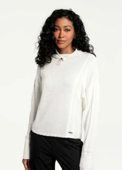 LOLE Vanier Funnel-neck Pullover Sweater - Gardenia