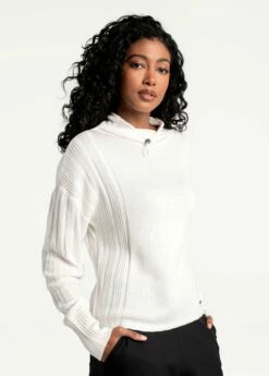 LOLE Vanier Funnel-neck Pullover Sweater - Gardenia -Outlet LOLE Store LSW4289 W432 3 1900x