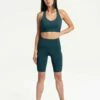 LOLE Step Up Biker Shorts - Emerald