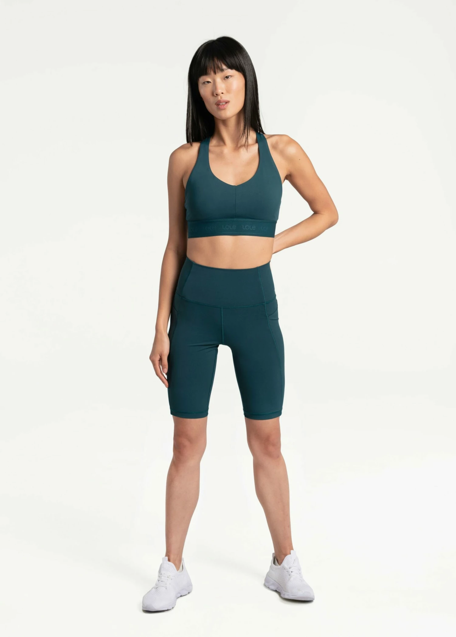 LOLE Step Up Biker Shorts - Emerald 3 LOLE Step Up Biker Shorts - Emerald