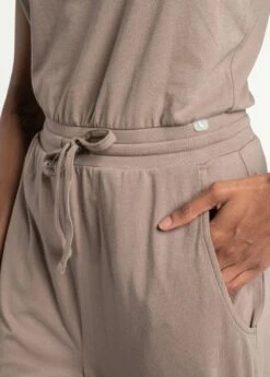 LOLE Effortless Cotton Jumpsuit - Fossil -Outlet LOLE Store LSW4307 C213 5 1900x