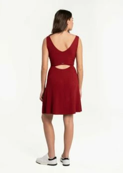 LOLE Traverse V-Neck Dress - Merlot -Outlet LOLE Store LSW4308 R421 4 1900x