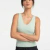 LOLE Asana V-Neck Tank Top - Nebula Green