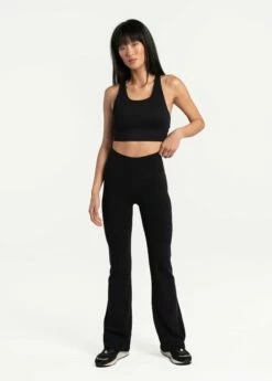LOLE Organic Cotton Bootleg Pants - Black