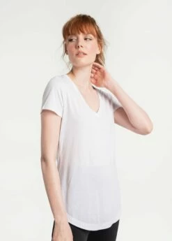 LOLE Everyday V-Neck Short Sleeve - White