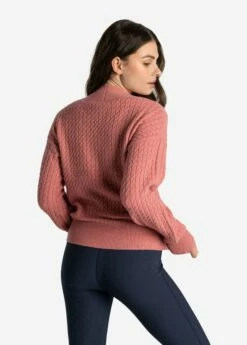 LOLE Camille V-Neck Sweater - Peony Heather -Outlet LOLE Store LSW4354 K770 3 1900x