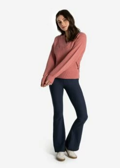 LOLE Camille V-Neck Sweater - Peony Heather -Outlet LOLE Store LSW4354 K770 5 1900x