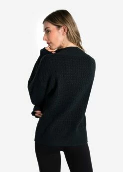 LOLE Camille V-Neck Sweater - Black Heather -Outlet LOLE Store LSW4354 N134 3 1900x