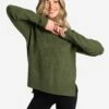LOLE Camille Crew Neck Sweater - Tarragon Heather -Outlet LOLE Store LSW4356 V802 1 1900x
