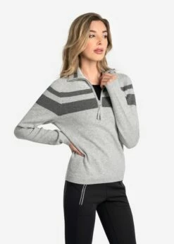LOLE Eco Wool Turtle Neck Pullover - Light Grey Heather -Outlet LOLE Store LSW4357 G178 3 1900x