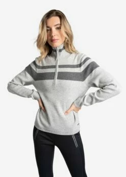 LOLE Eco Wool Turtle Neck Pullover - Light Grey Heather -Outlet LOLE Store LSW4357 G178 4 1900x
