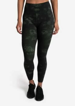 LOLE Comfort Stretch Ankle Leggings - Kombu Crushed Blooms