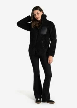 LOLE Yana Full Zip Fleece Cardigan - Black -Outlet LOLE Store LSW4369 N415 5 1900x