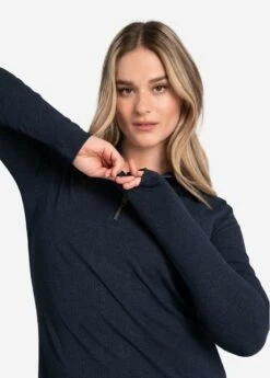 LOLE Traverse 1/2 Zip Dress - Outerspace Heather -Outlet LOLE Store LSW4370 BB07 2 1900x