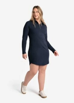 LOLE Traverse 1/2 Zip Dress - Outerspace Heather -Outlet LOLE Store LSW4370 BB07 6 1900x