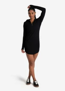 LOLE Traverse 1/2 Zip Dress - Black 14 LOLE Traverse 1/2 Zip Dress - Black -Outlet LOLE Store LSW4370 N415 5 1900x