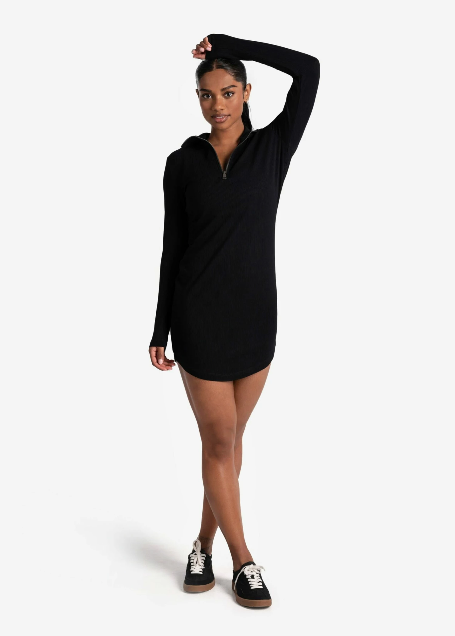 LOLE Traverse 1/2 Zip Dress - Black 7 LOLE Traverse 1/2 Zip Dress - Black - Image 5