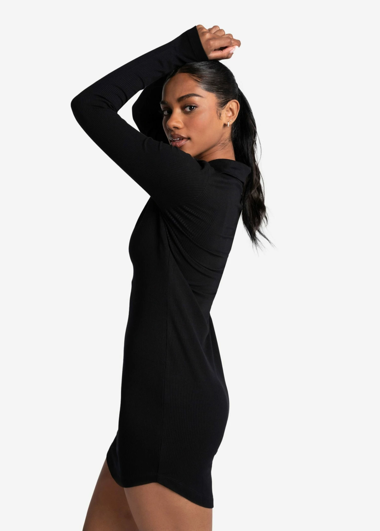 LOLE Traverse 1/2 Zip Dress - Black 10 LOLE Traverse 1/2 Zip Dress - Black - Image 8