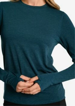 LOLE Performance Wool Moisture-wicking Long Sleeve - Fjord Blue -Outlet LOLE Store LSW4376 BB49 4 1900x