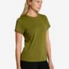 LOLE Performance Wool Moisture-wicking Short Sleeve - Tarragon