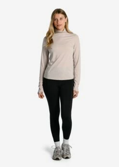LOLE Performance Wool Moisture-wicking Turtleneck - Abalone