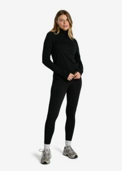LOLE Performance Wool Moisture-wicking Turtleneck - Black